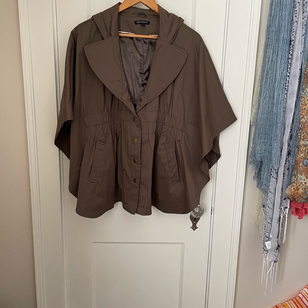 For Cynthia Poncho jacket with hood